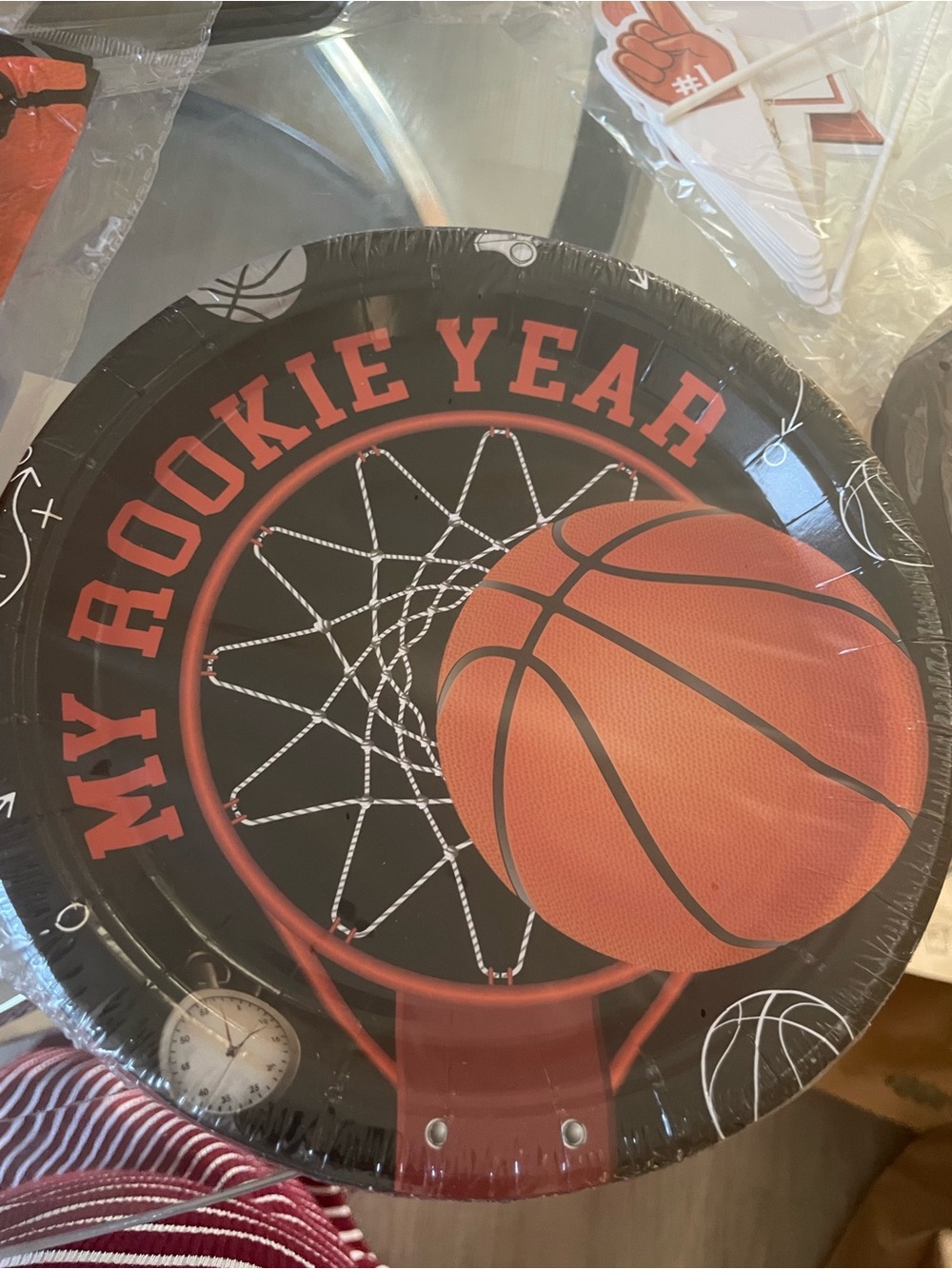 Basketball 1st birthday decorations